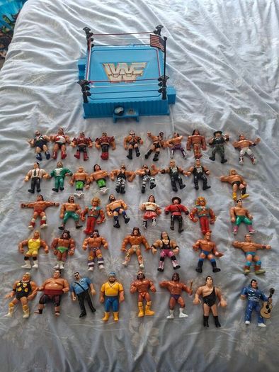 Wwf Wwe Hasbro 42 Figures Plus Ring