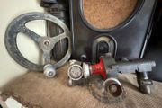 Ww2 artillery sight flak 88 and traversing crank for the German flak
