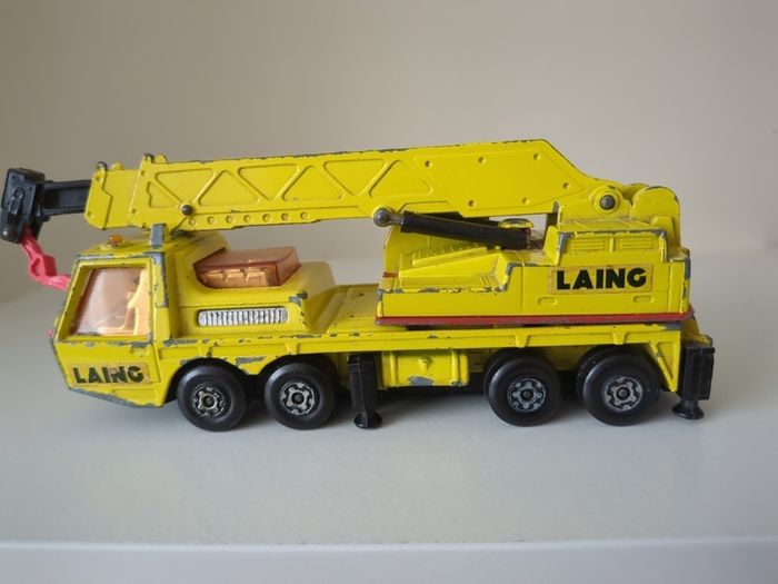 RARE BLACK BASE Matchbox Super Kings K-12 Hercules Mobile Crane - 1974 Lesney