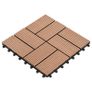 22 pcs Decking Tiles 30x30 cm 2 sqm WPC Brown Image 3