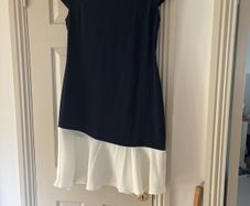 Jaegar navy and cream dress