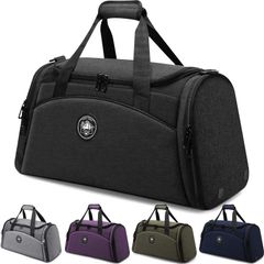 Sports Gym Bag Duffel Bag with Shoes Compartment & Wet Pocket, Travel Duffel Bag with 9 Compartments for Men & Women, Big Capacity Holdall with Shoulder Strap for Gym, Sports, Travel,Swimming