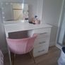 Bed ,4 foot 6 ,desk,Hollywood light ,chair Image 3