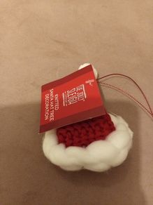 Handknitted Santa Hat christmas decoration