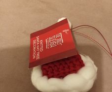 Handknitted Santa Hat christmas decoration