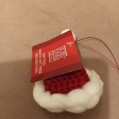 Handknitted Santa Hat christmas decoration