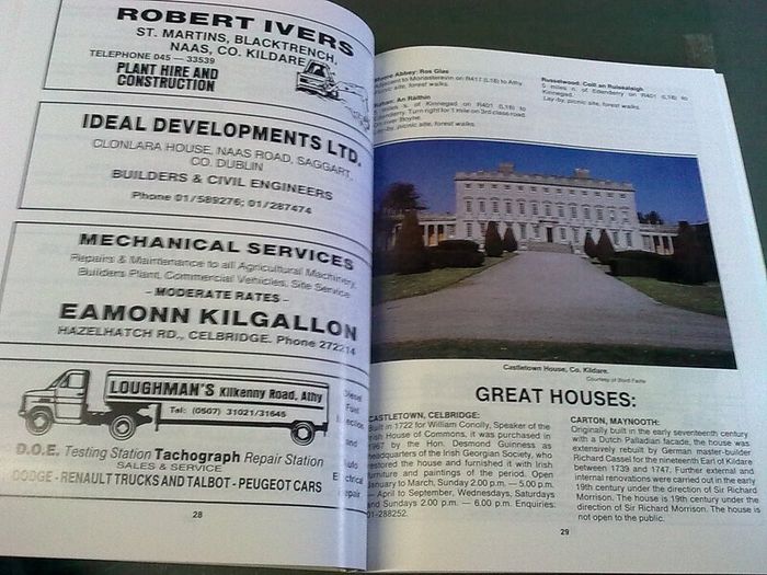 Official Guide to County Kildare Ireland Irish Old guide