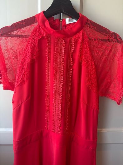 Red party dress