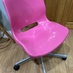 Pink office/study chair.