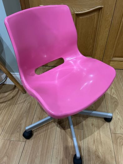 Pink office/study chair.