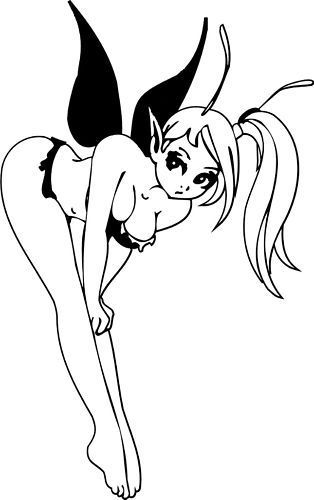 car/bike hot fairy bumper sticker