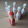 Wooden Christmas Festive Skittles Family Indoor Game Image 6