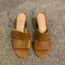 Office Brown Leather Wedges Image 5
