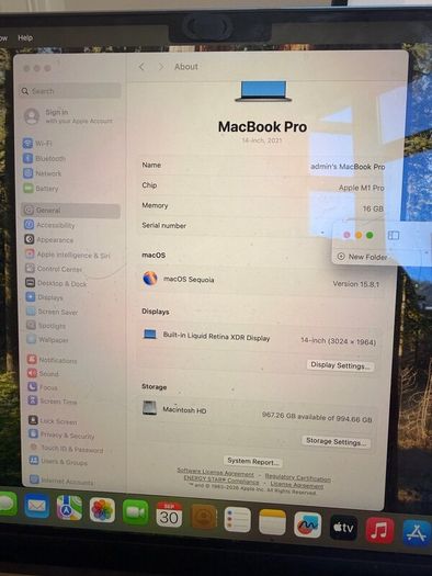Macbook Pro 1416GB RAM 1TB SSD - Perfect