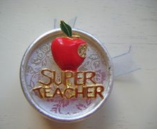 New. Super Teacher Brooch.