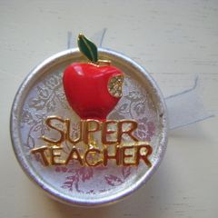 New. Super Teacher Brooch.