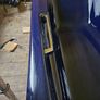 Vintage cast iron blue bath Image 4