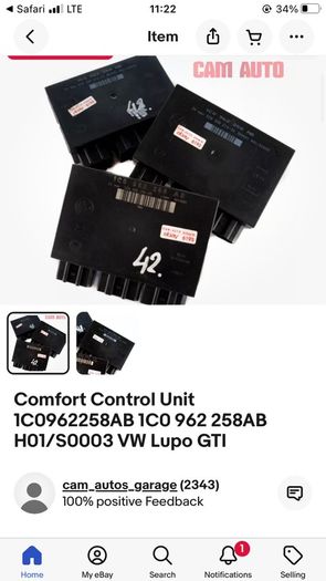 Volkswagen Comfort Control Unit