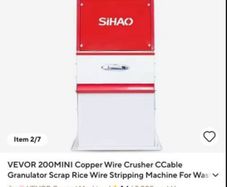 New Copper 200MINI Wire Crusher Copper Cable Granulator Scrap Copper Applicable Range Granulating Wasted Wires Recycling Tool
