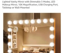 Vanity mirror with lights