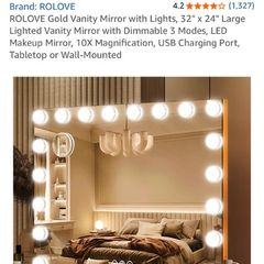 Vanity mirror with lights