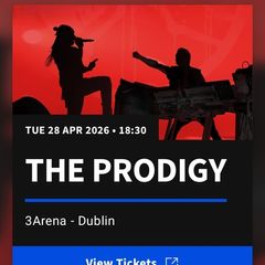 2xProdigy tickets - 28th of April