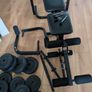 weight bench with weights and bars Image 3