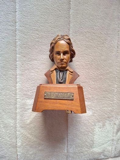 Vintage Reuge Beethoven Wooden Music Box Working