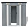 Garden Shed Grey Metal Image 4