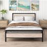 Double Bed Frames with Wood Headboard Image 3