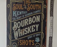 Bourbon Tin Metal sign