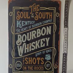Bourbon Tin Metal sign