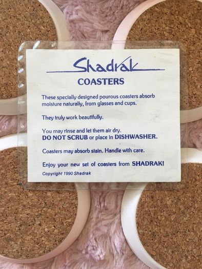 Shadrak Coasters X 4