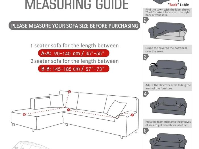Brand New ShowyLive Sofa Throws Sofa Cover Couch Cover Set of 2