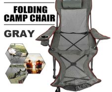 Outdoor Folding Camp Chair Backrest With Footrest Portable Bed Nap Chair For Camping Fishing Foldable Beach Lounge Chair