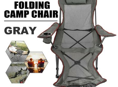 Outdoor Folding Camp Chair Backrest With Footrest Portable Bed Nap Chair For Camping Fishing Foldable Beach Lounge Chair