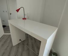 Bar or Breakfast dining table in excellent condition,white ! Dimensions 1,30 m length and 105 cm height