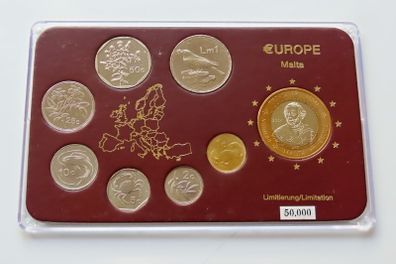 Malta Mint Set & 1 Euro Specimen Pattern EU Accession