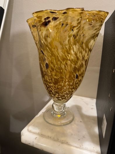 Interesting Art Deco Style Glass Vase
