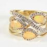 Amazing teardrop Opal ring gold plated on sterling silver Image 4