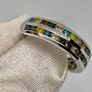 Silver ring white Diamonds and Multi gemstones Image 2