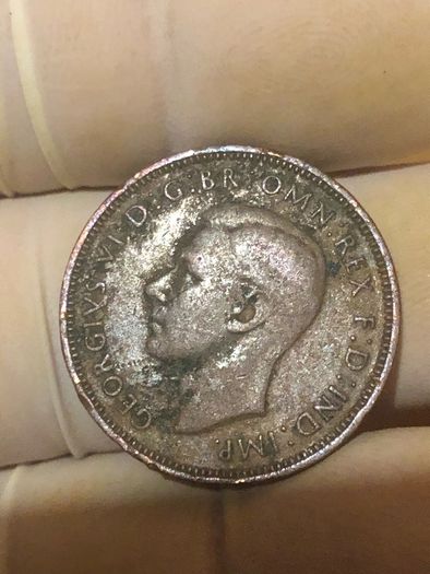 George VI half penny  x 36 Pictures