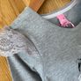 Brand new with tags Girl's Elegant Grey Long Sleeve Top Image 4