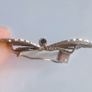 Antique Maltese 917 silver filigree butterfly brooch Image 4