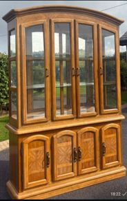 Solid Oak Display Cabinet