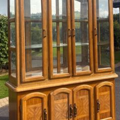 Solid Oak Display Cabinet