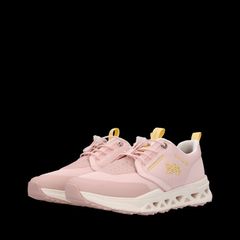 Pink sneakers with a flexible hole look sole size uk4