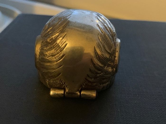 Victorian Silver  Monkey Head Inkwell
