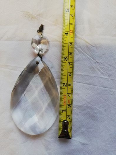 Vintage 1960 ceiling Glass Drops Murano 3 Arms