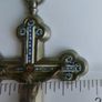 Antique 19th century Italy micro mosaic glass and metal Crucifix Cross Image 5